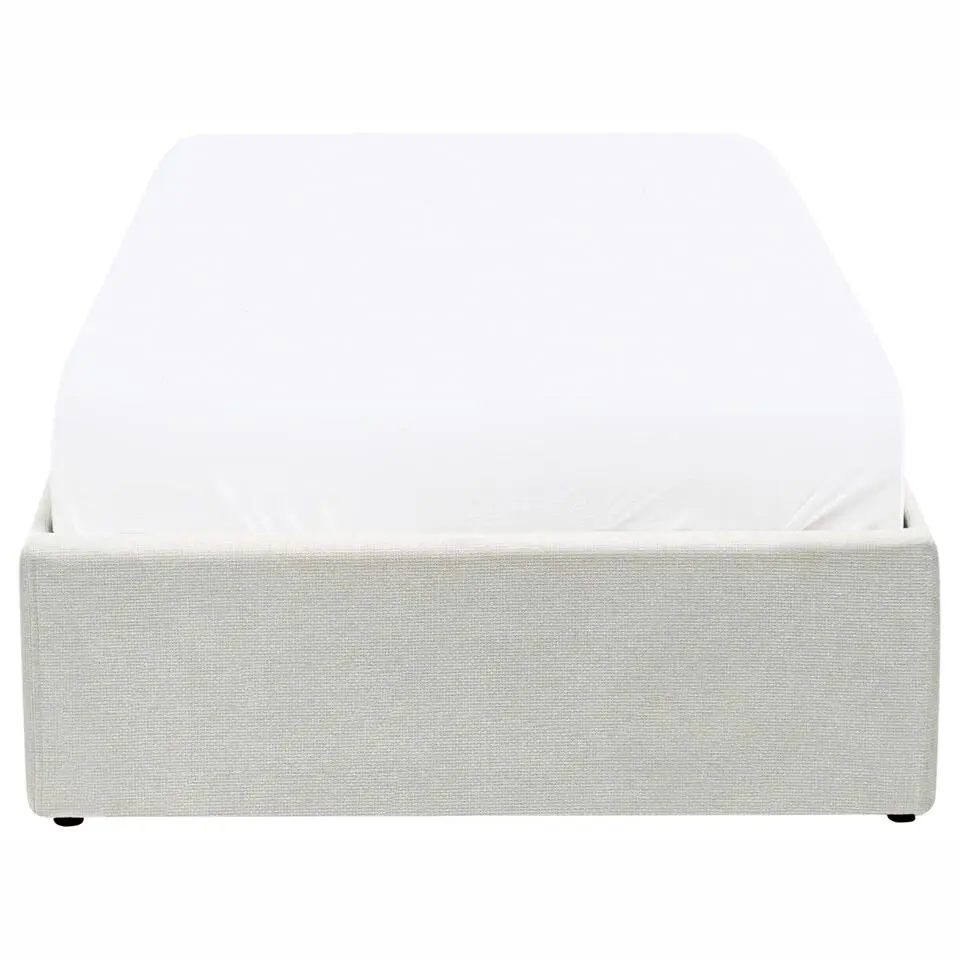 DINAN - Eenpersoonsbed - Lichtbeige - 90 x 200 cm - Polyester