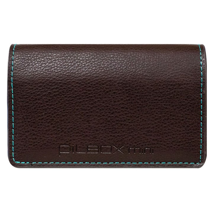 Pilbox mini pilulier semainier marron bleu