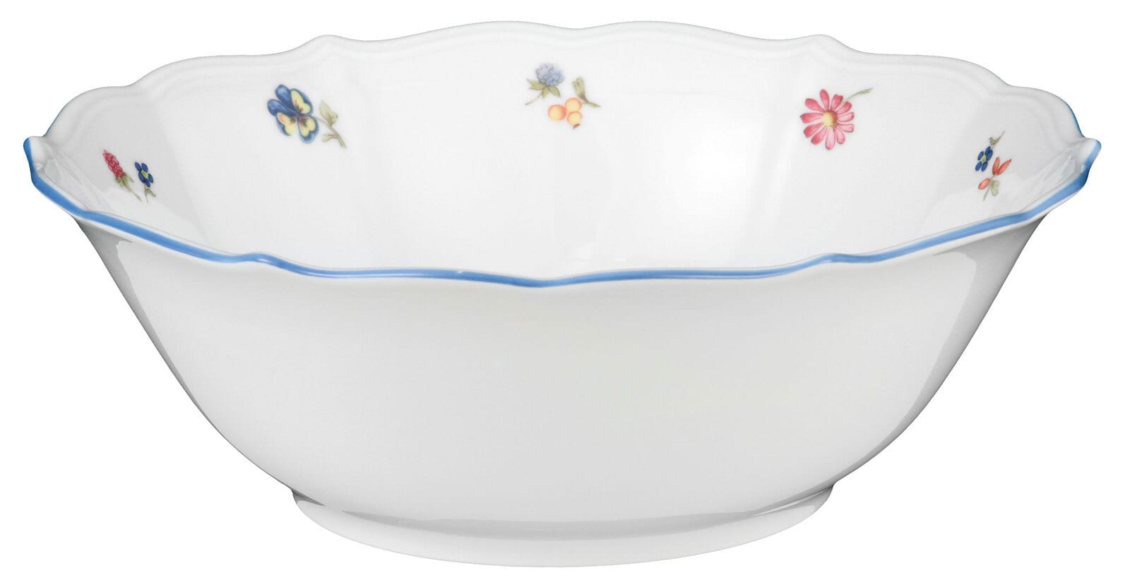 Seltmann Weiden Schale / Schüssel Ø 24 cm SONATE NOSTALGIE Weiß mit Streublumendekor