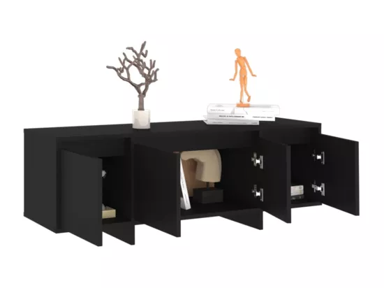 Meuble TV Noir 120x30x40,5 cm Bois d'ingénierie