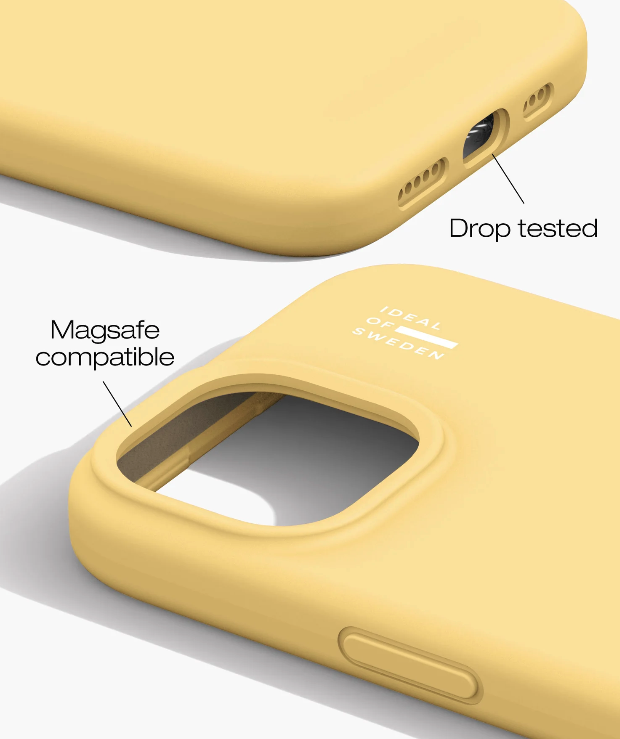 iPhone 16e / 15 / 14 / 13 MagSafe Silikon Hülle Case Recycled (IDSICMS-I2361S-516) - Soft Lemon