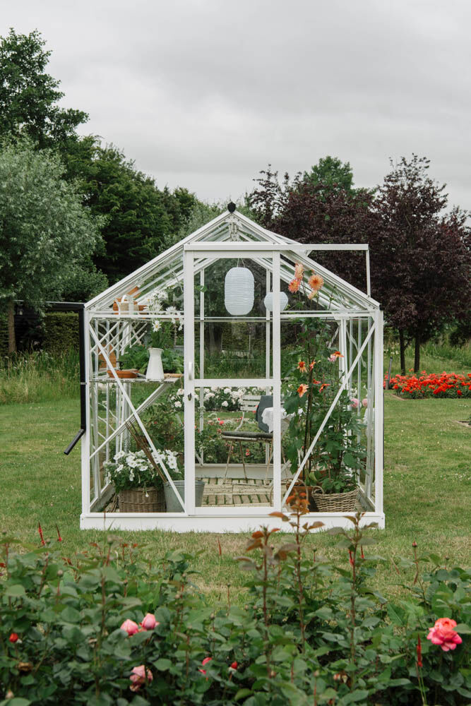 Royal Well Mary II - Tuinkas - Wit - 241x212x291 cm - Veiligheidsglas & polycarbonaat