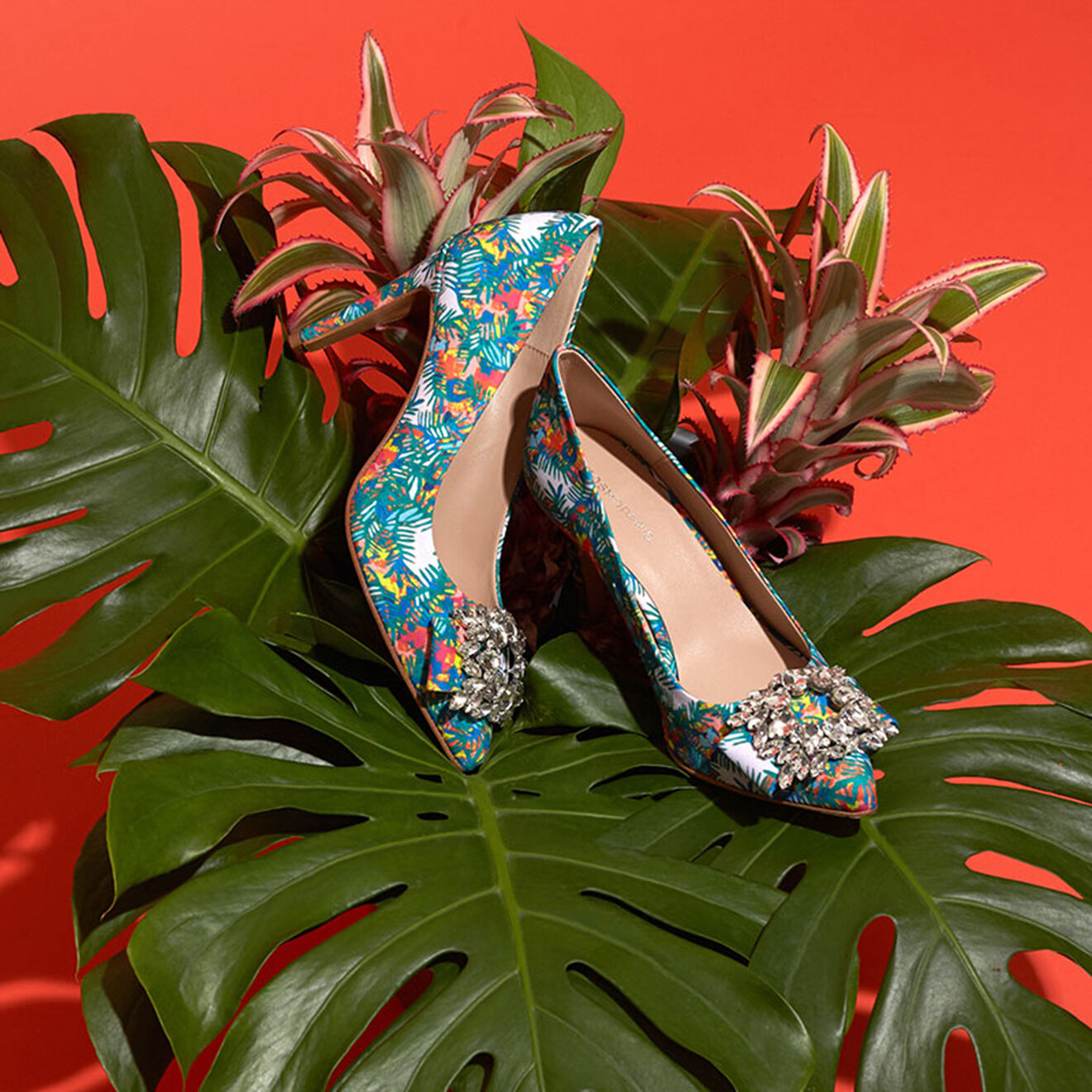 Cosmoparis Escarpins Manifika blanc/multicolore - Talon 9 cm