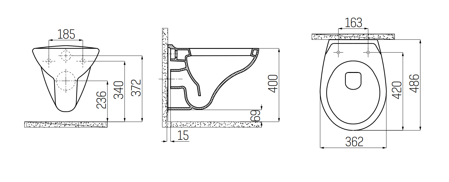 SaniGoods Basic toilet wit
