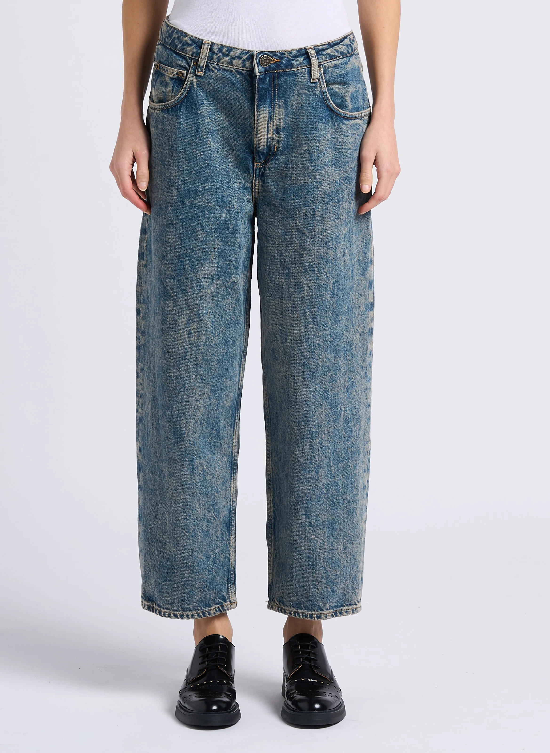 JOYBIRD - Jean mom en denim délavé | Jean Stone