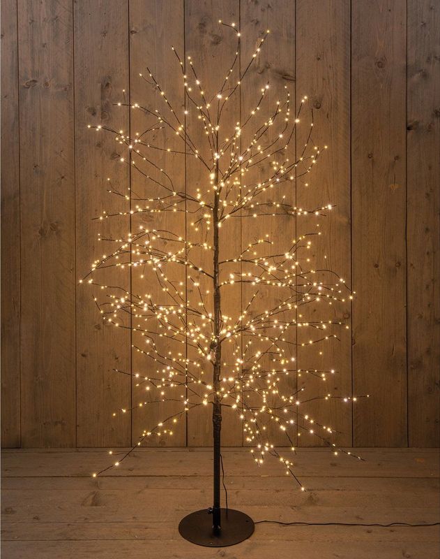 Anna's Collection - Lichtboom - Zwart - 150 cm - Metaal - 1000 LEDs - Warm Wit
