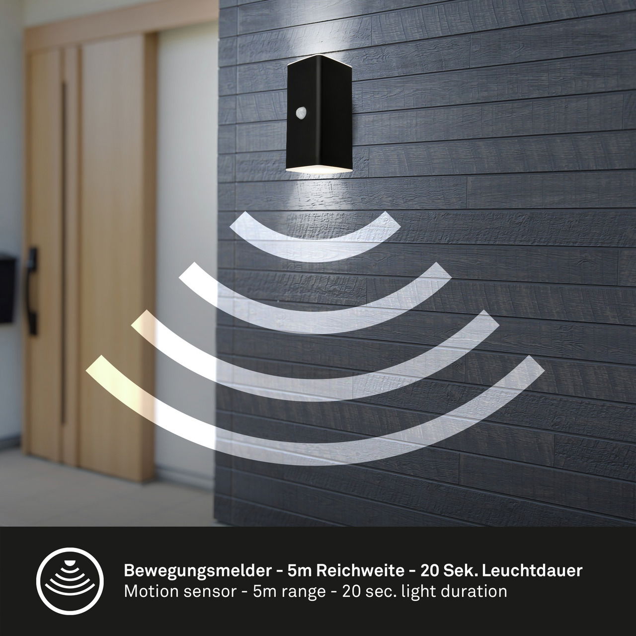 Briloner Akku-Außenwandleuchte