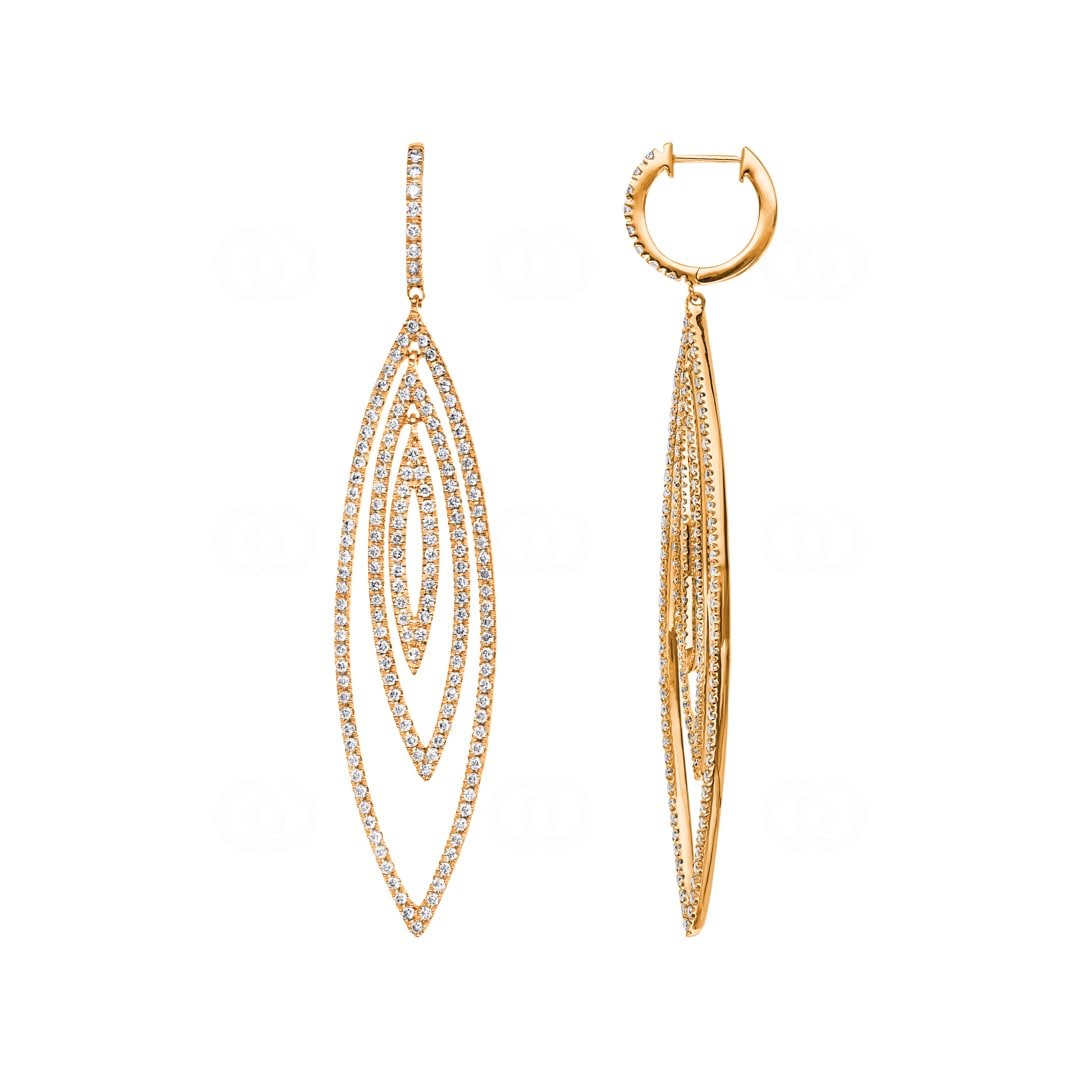 2.10 Karat Diamantohrhänger 750/18 K Gelbgold