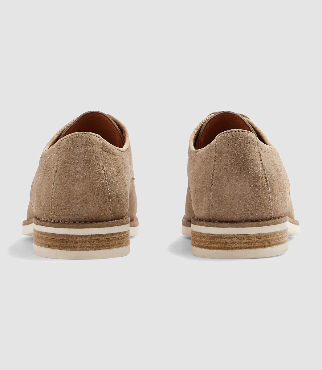Derby en suède beige 