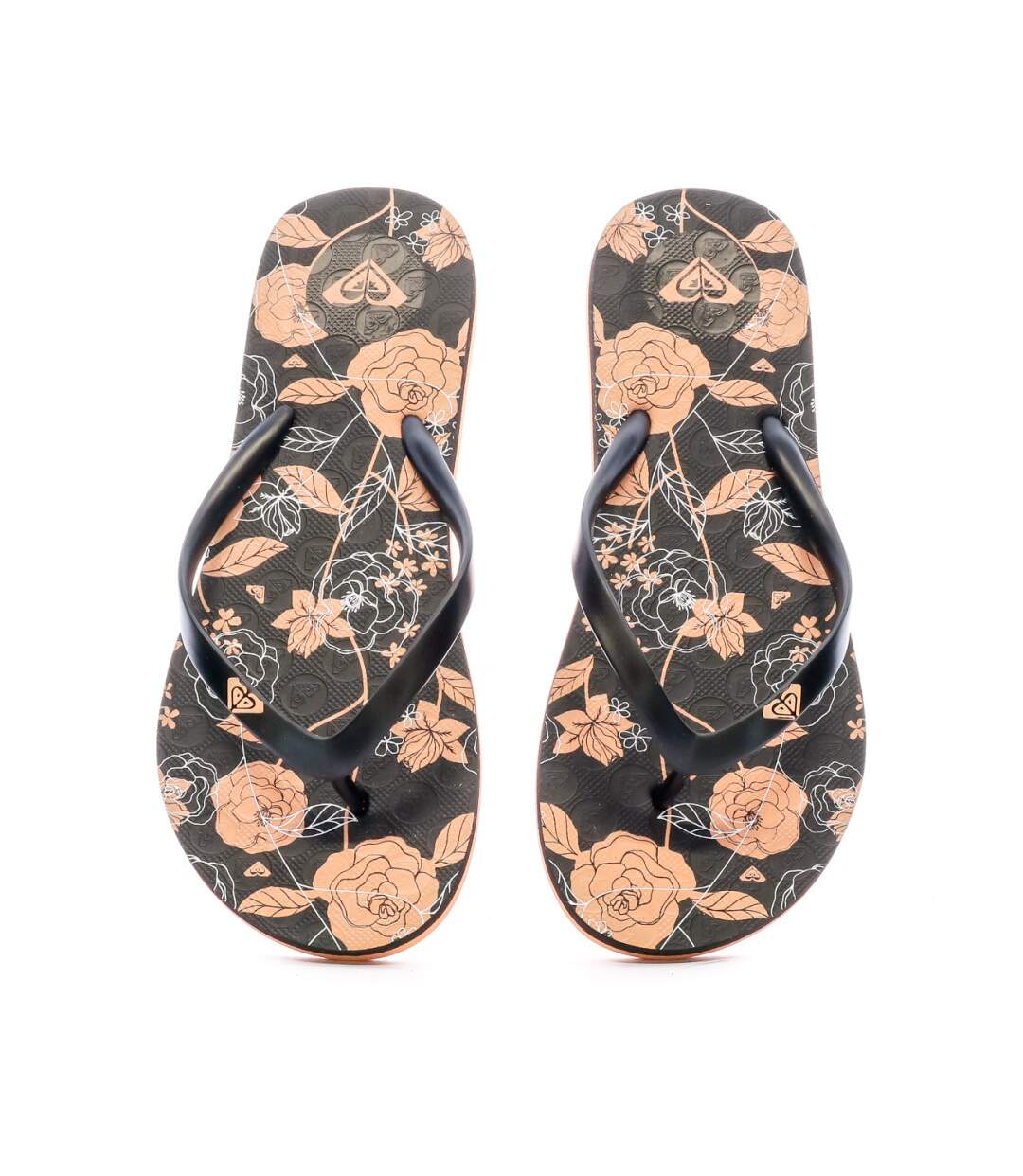 Tongs Noir/Orange Femme Roxy Rose
