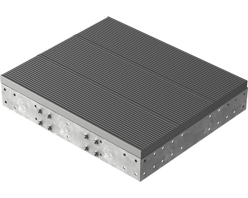 Platform voor buitentrap Pertura Petros 80x88 cm incl. 3 treden Trimax grijs
