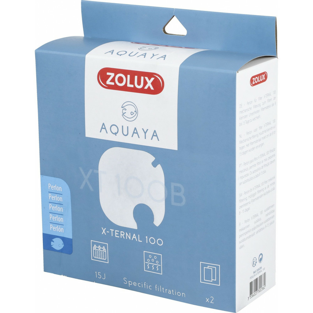 Filtre pour pompe x-ternal 100, filtre xt 100 b perlon x 2. Pour aquarium.