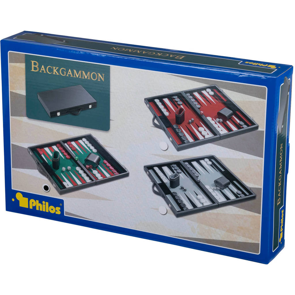Backgammon groen medium 28x23,5cm Backgammon groen (medium)