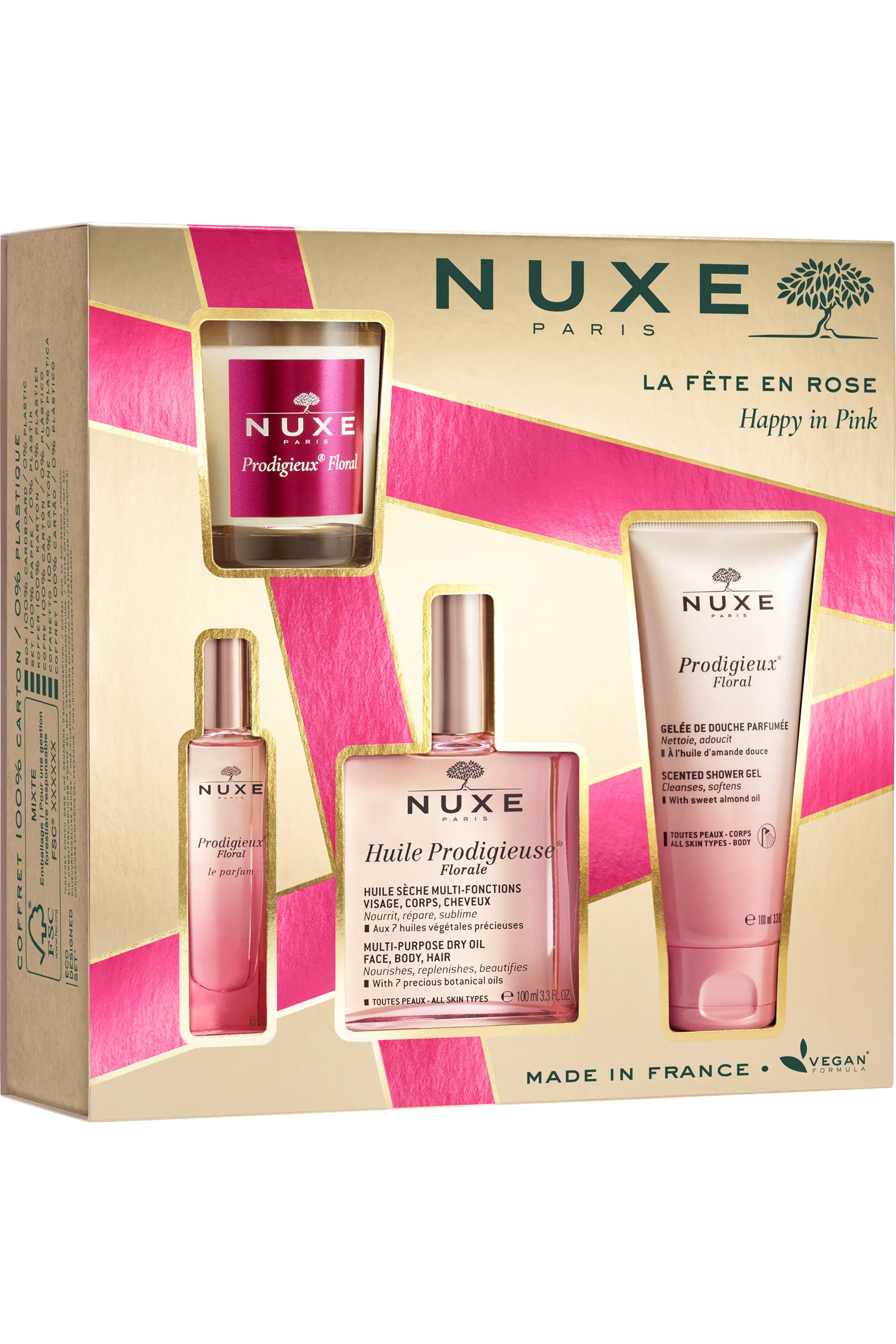 Nuxe Coffret La Fête en Rose avec l’Huile Prodigieuse® Florale 100ml-215 ml