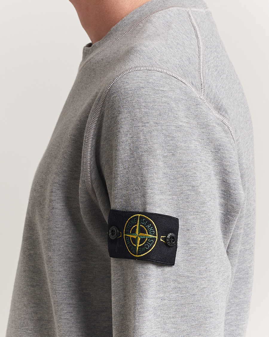 Stone Island Garment Dyed Fleece Sweatshirt Grey Melange