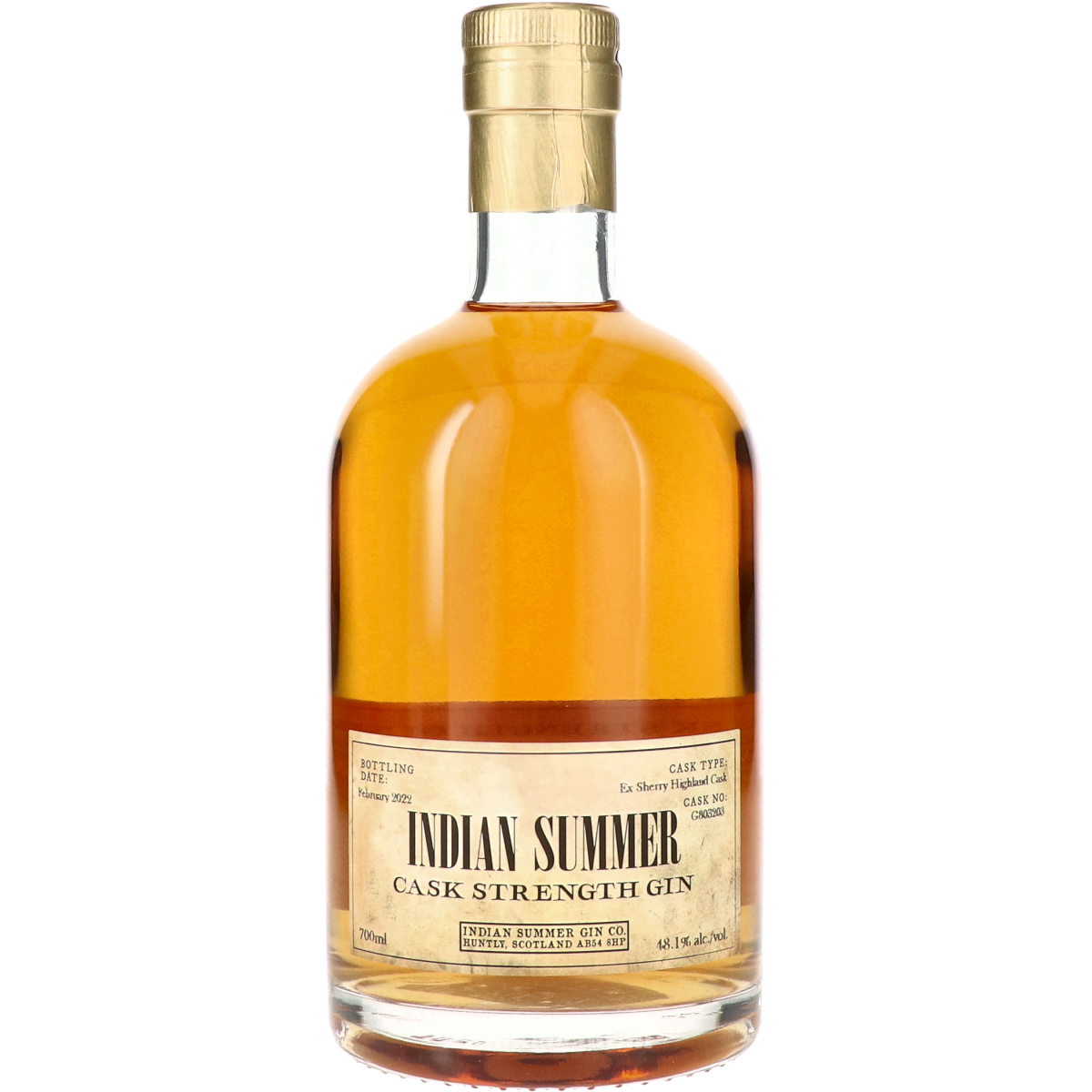 Indian Summer Cask Strength Gin 70 cl