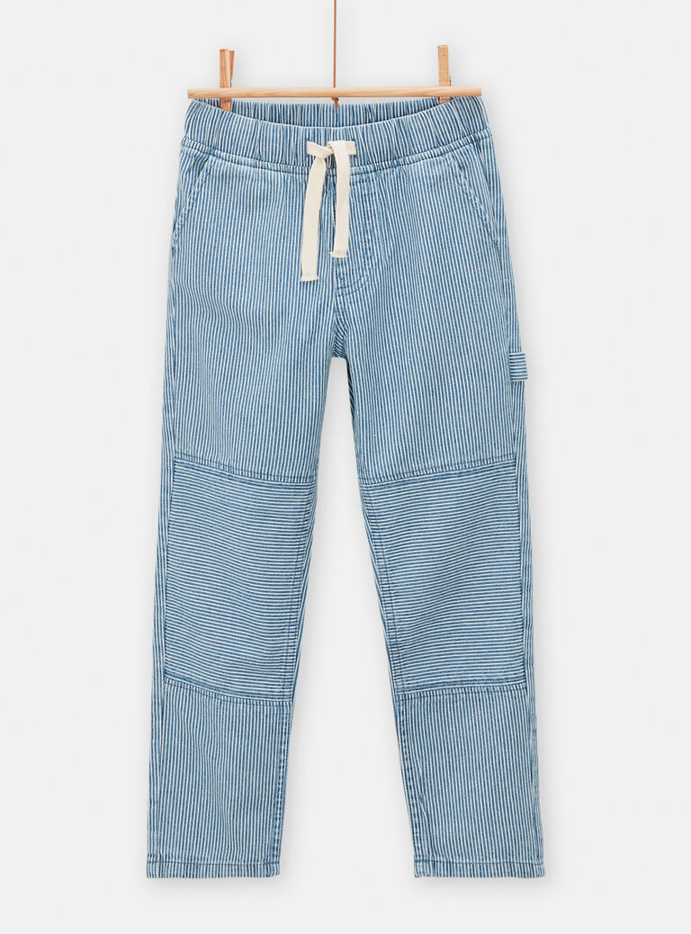 Pantalon rayé style utilitaire pour garçon