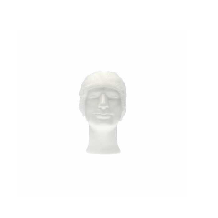 PP MAAT M non woven Haarnet baret wit 53cm clip cap 1000 Stuks (6151800859832)