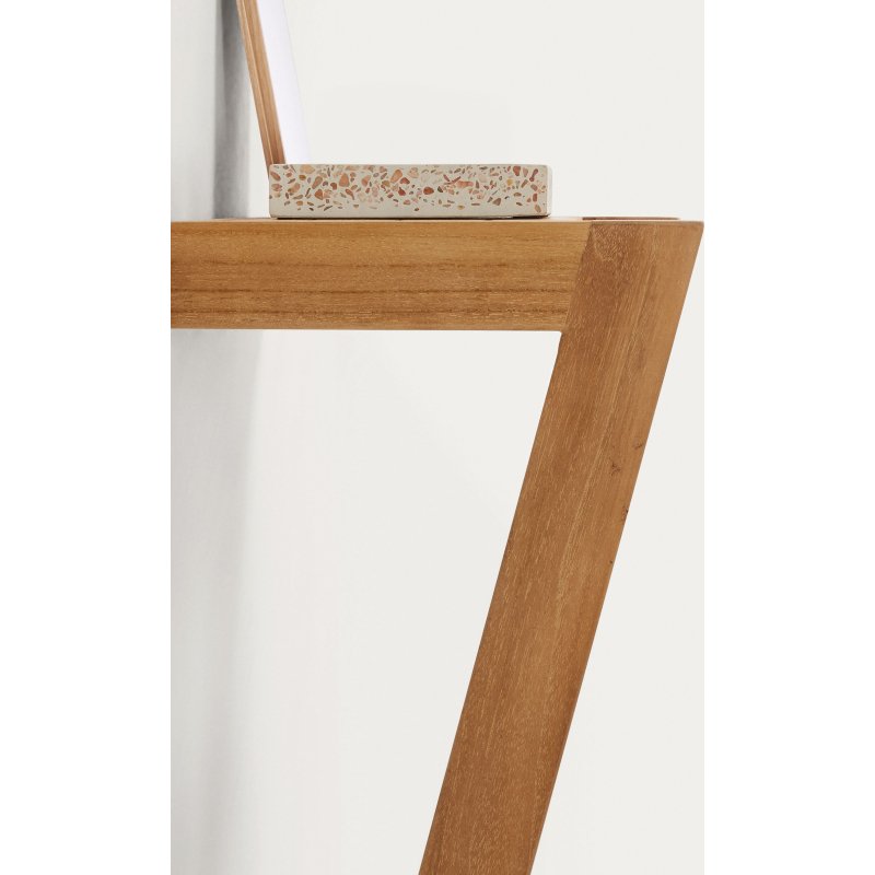 Porte-serviettes mural Kuveni en bois massif de teck 40 x 63 cm