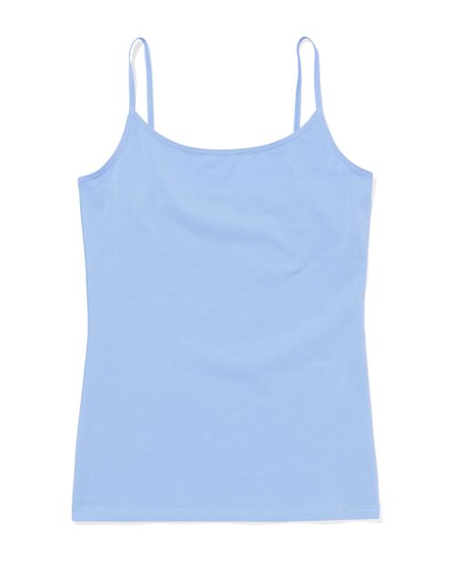 débardeur femme coton bleu