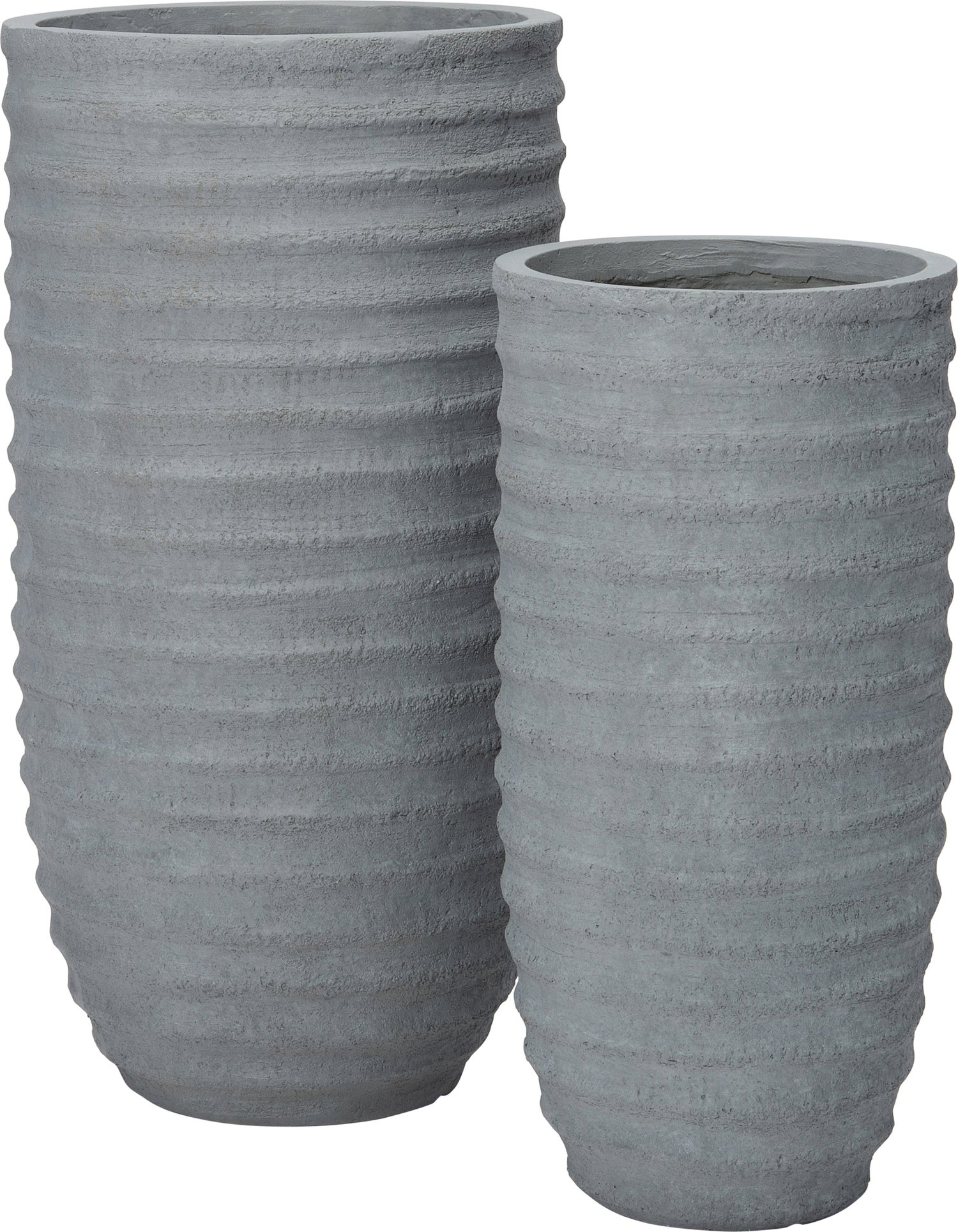Intratuin bloempot Horizon grijs D 35,5 H 69,5 cm