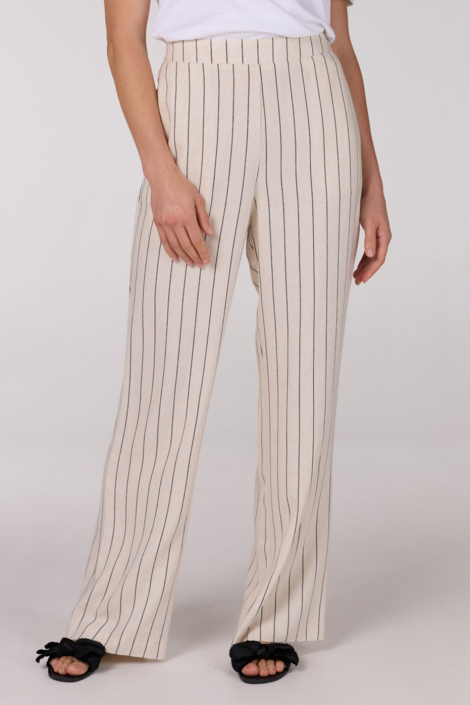 Juffrouw Jansen ecru dames broek