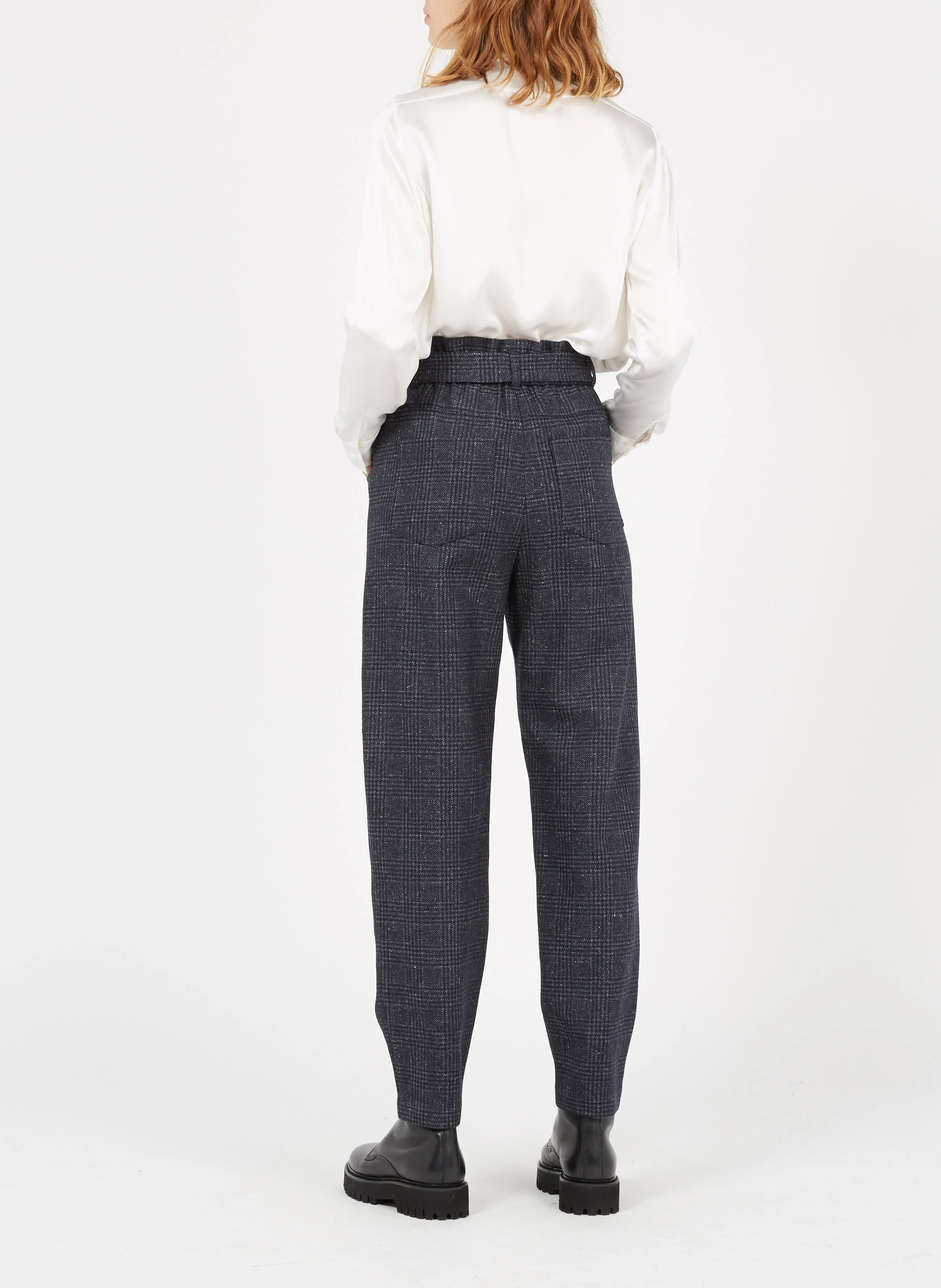 Chemise col classique en soie | Blanc