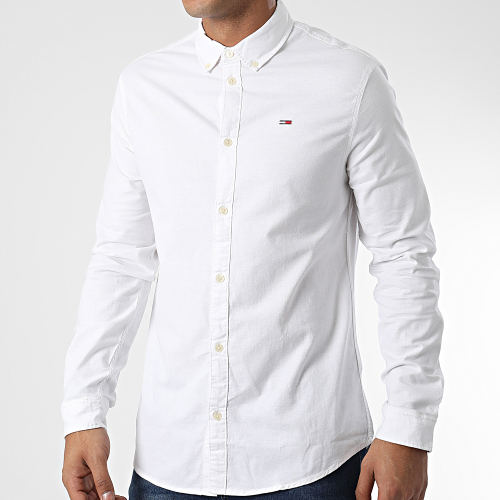 Chemise Manches Longues Slim Stretch 9594 Blanc