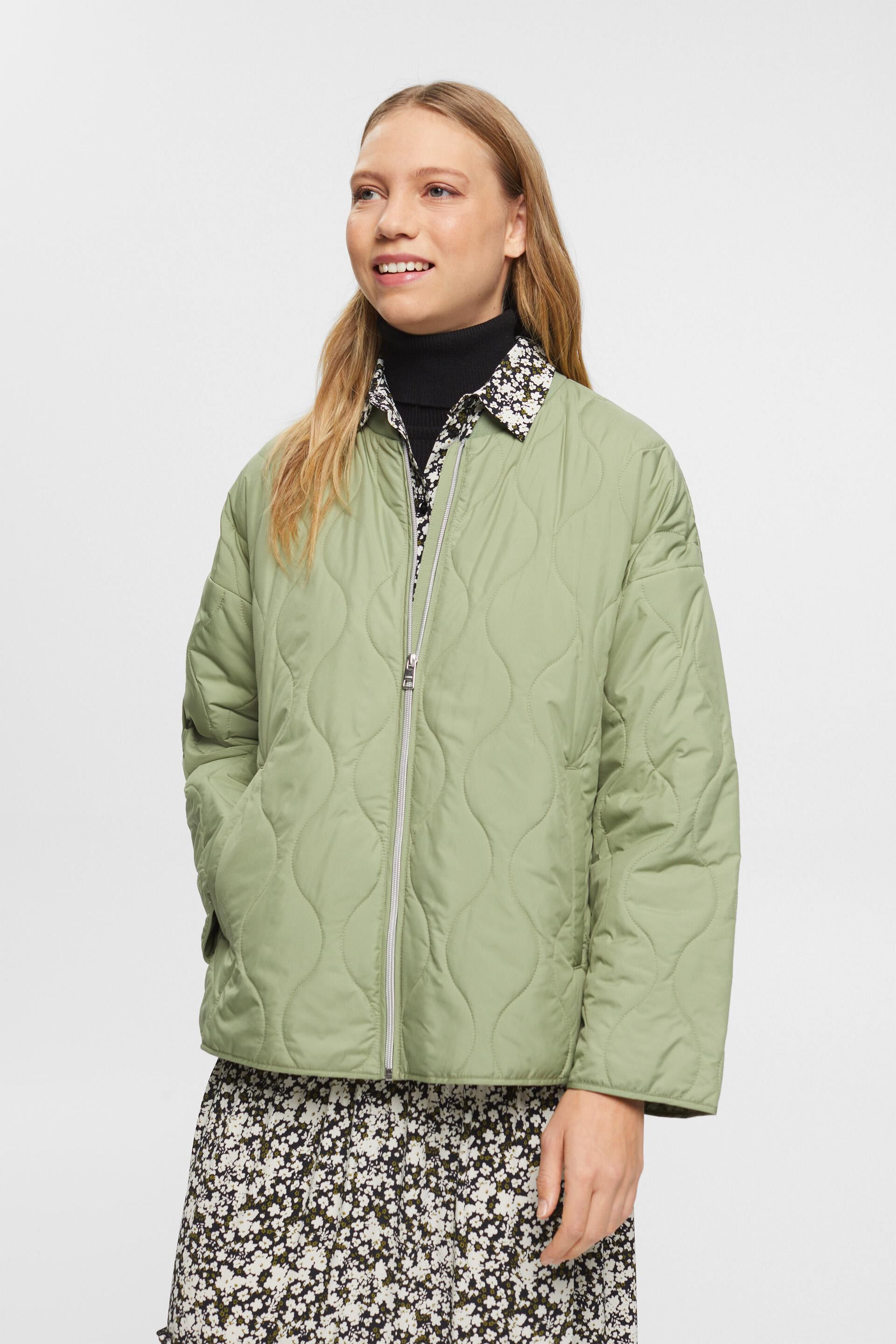 Blouson bombardier extra léger d’aspect matelassé