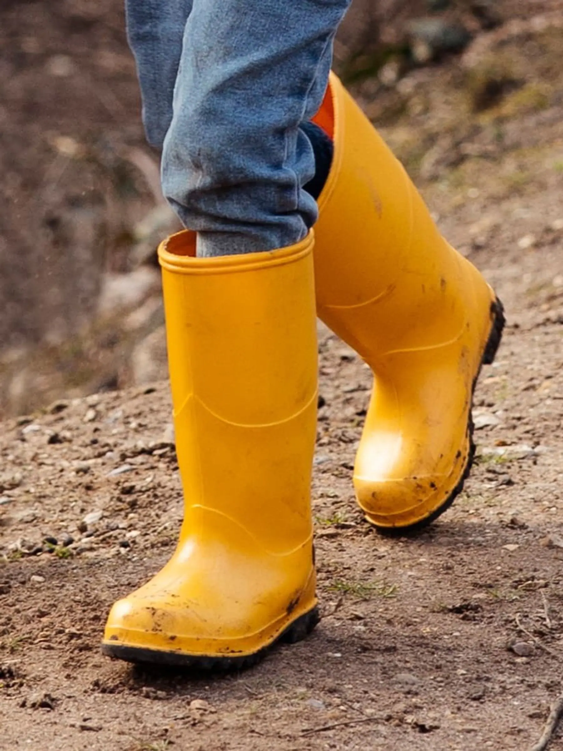 Geel - Muddy Puddles klassieke waterdichte regenlaarzen