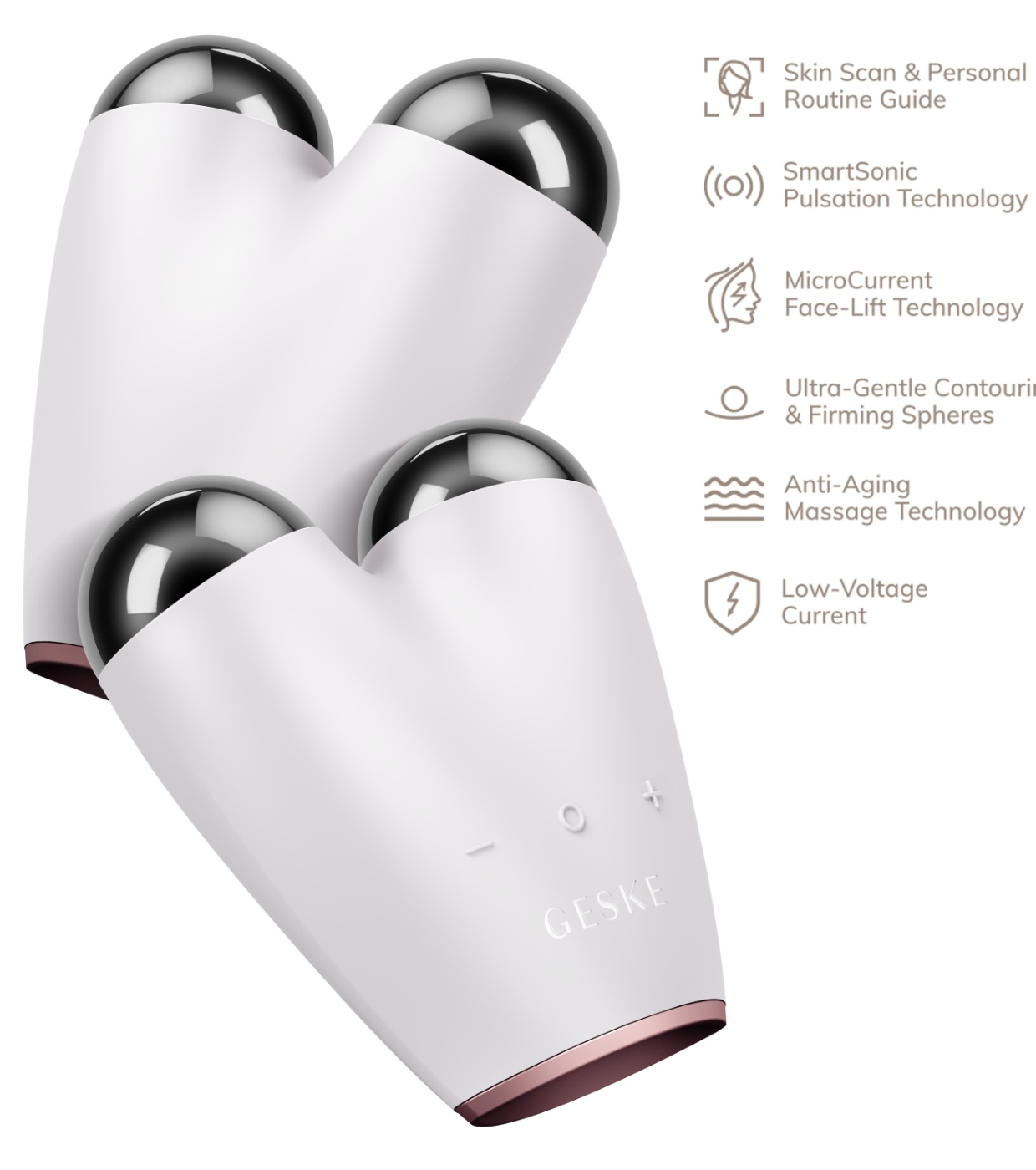GESKE - Massageador Microcurrent Face-Lifter 6 In 1 - Branco