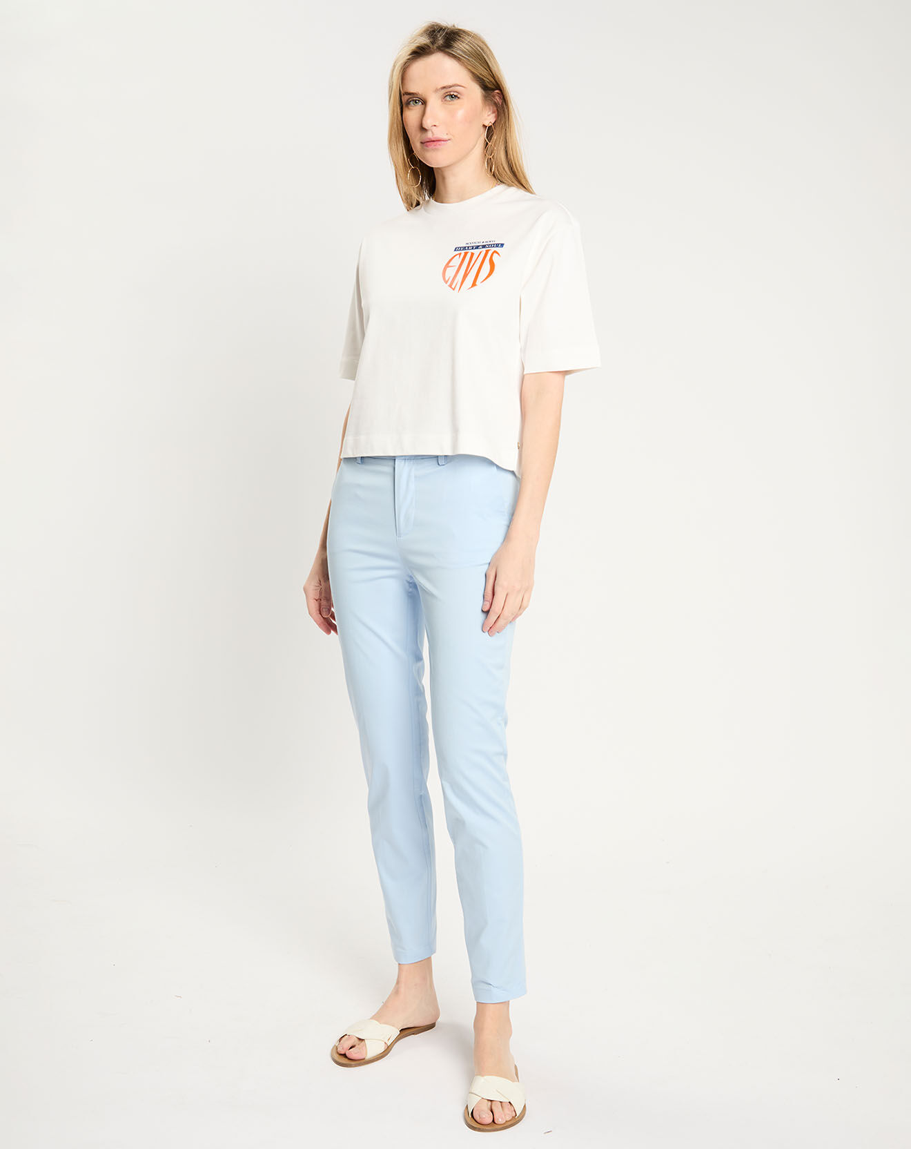 Scotch & Soda T-Shirt ample Elvis blanc