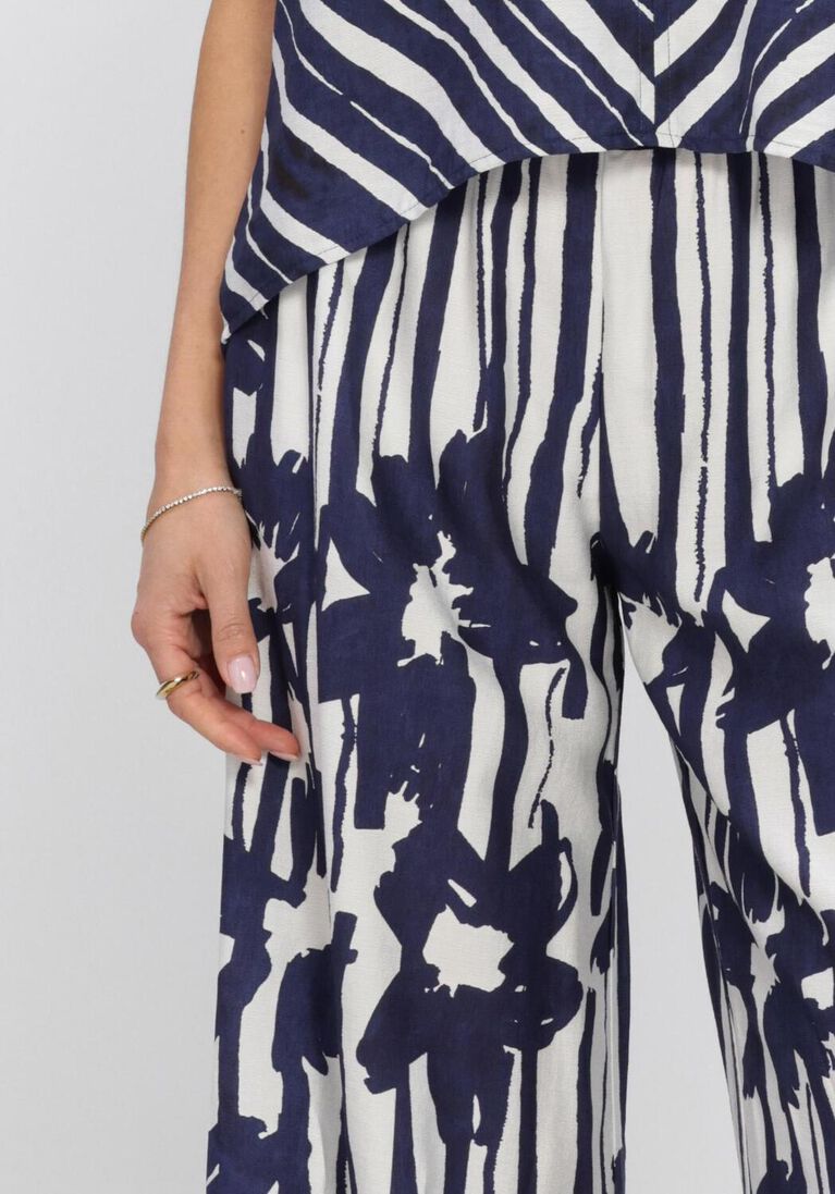 blauwe caroline biss wijde broek 1574