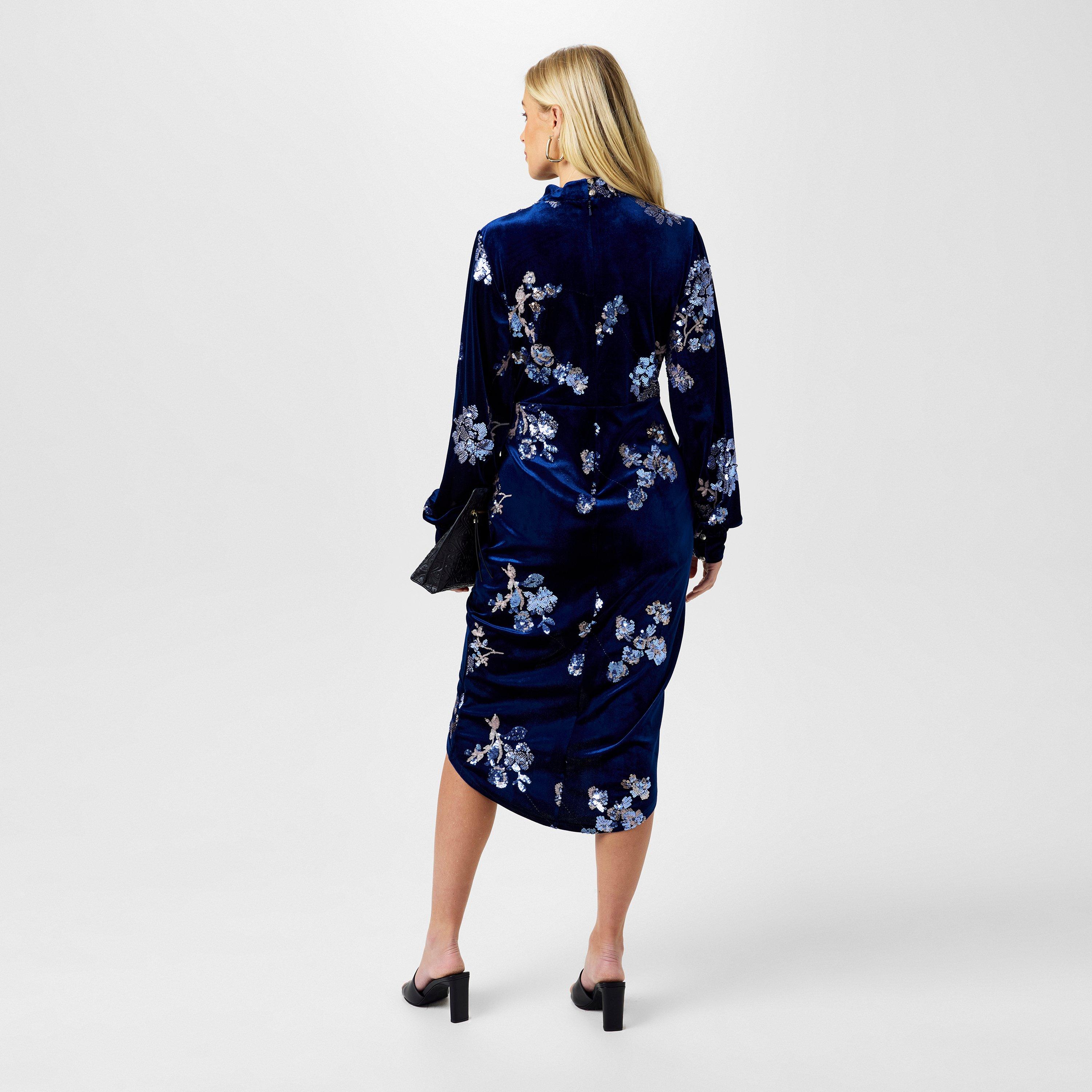 Biba Embellished Velvet Dress