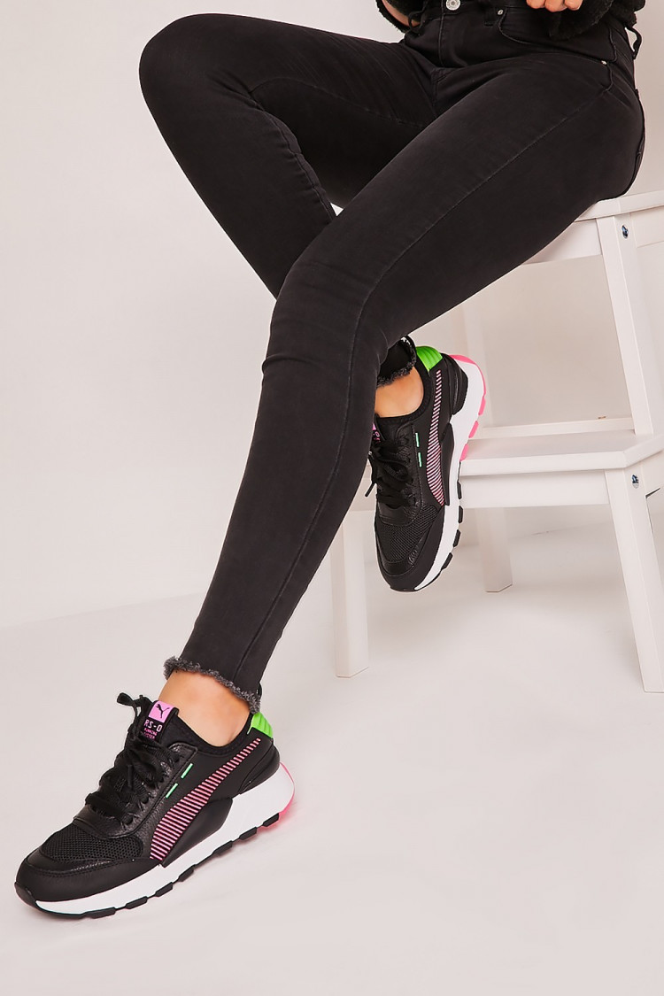 Basket RS-0 Rein noir/vert fluo / Puma