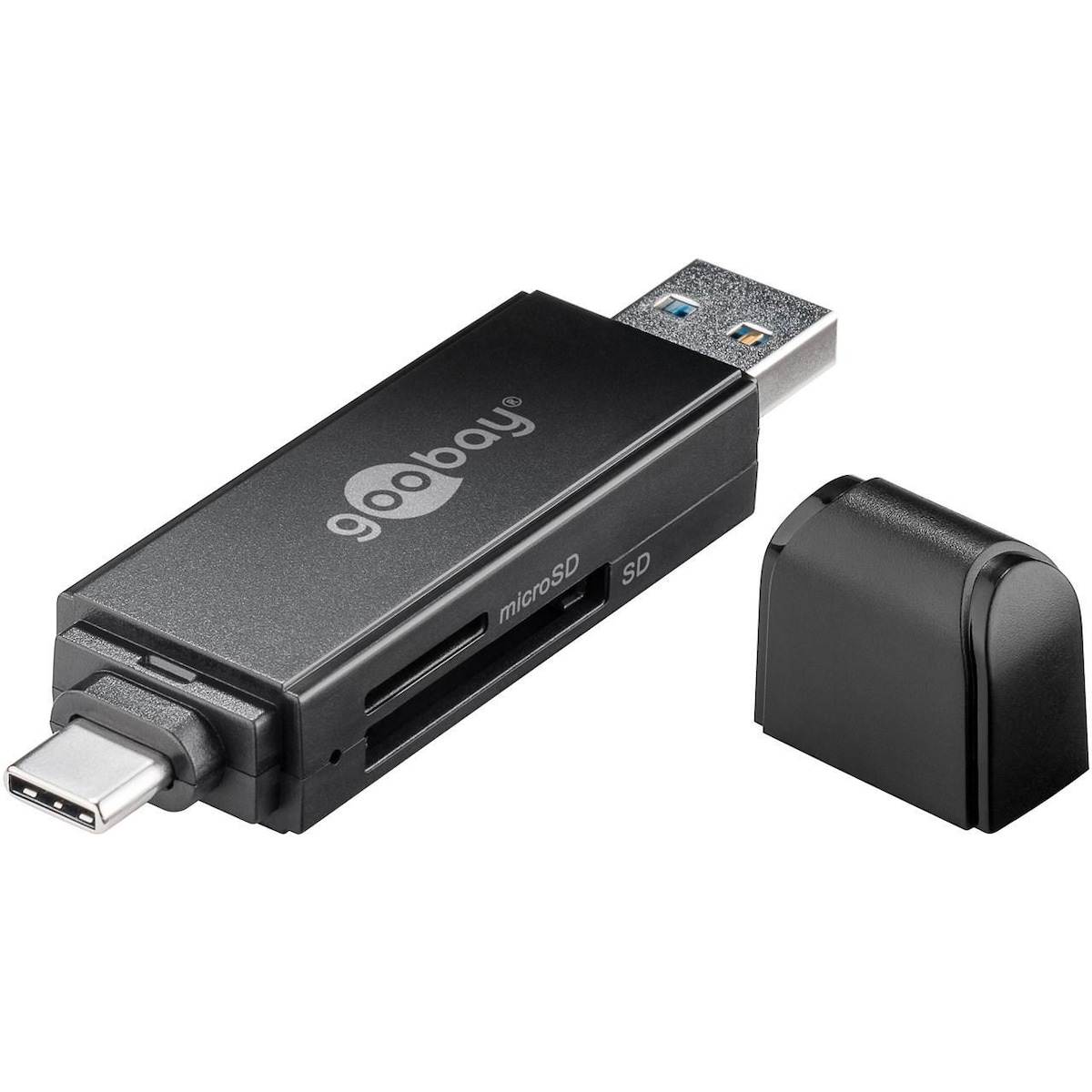 Goobay USB 3.0 - USB-C ™ 2-i-1 kortleser
