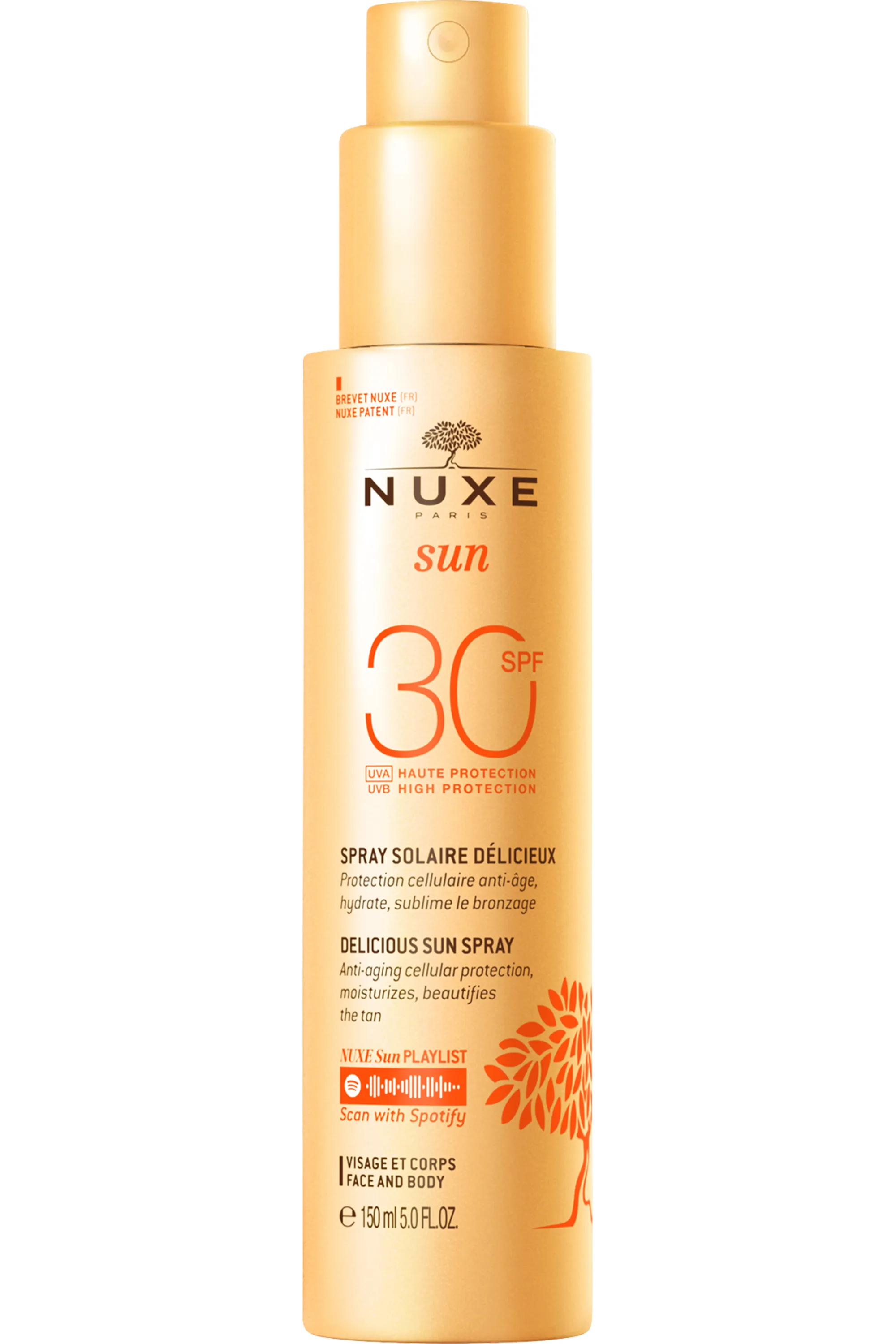 Nuxe Spray fondant visage et corps haute protection SPF30 Nuxe Sun-150 ml