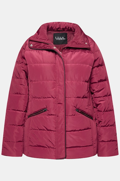 Steppjacke mit leichter Wattierung, Stehkragen, Eingriffstatschen, langarm