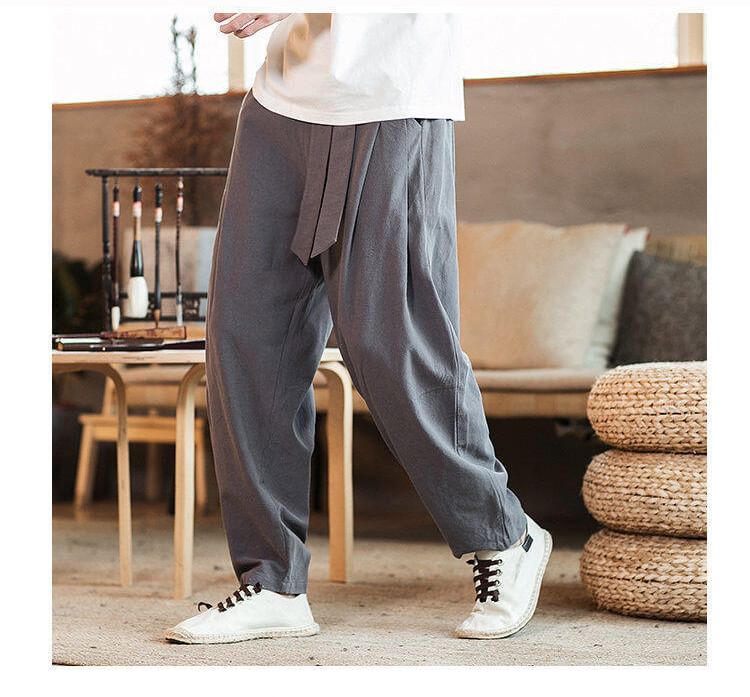 Ninine - Mid Rise Plain Cropped Tapered Pants