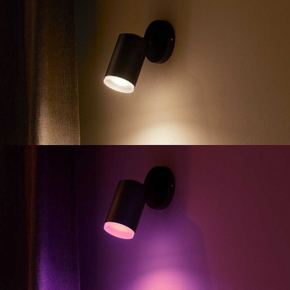 SPOTLAMPE PHILIPS HUE ARGENTA GU10 5,7W SVART