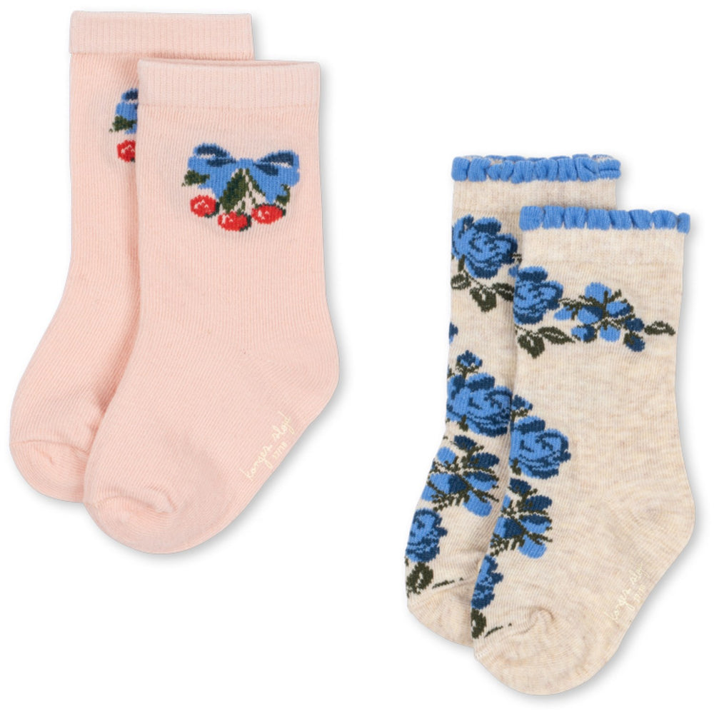 Køb Konges Sløjd Amarena/Tramonto 2 Pak Flower Og Cherry Jacquard Strømper