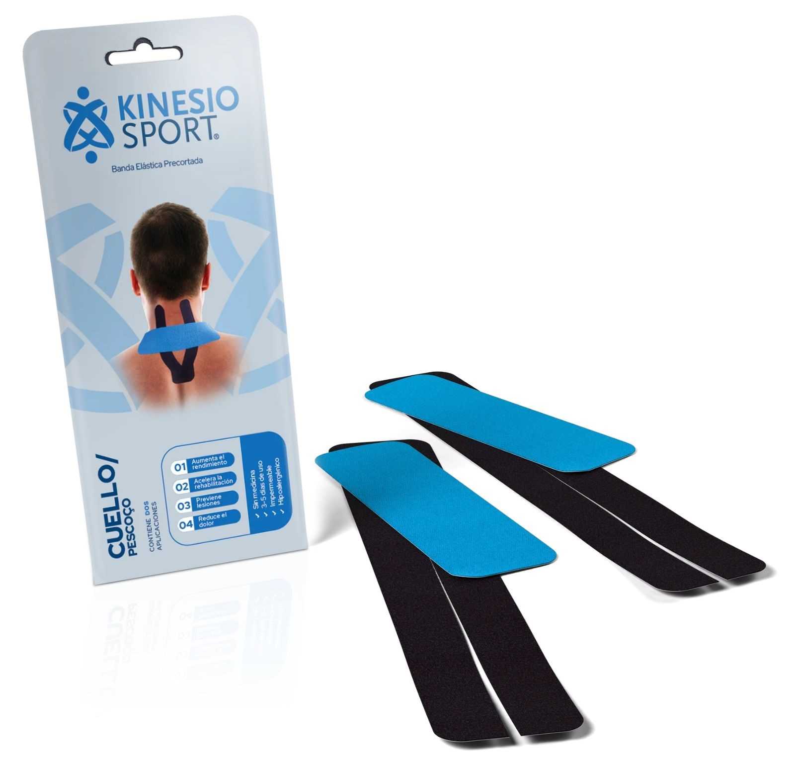 Faixa elástica pré-cortada para joelho Kinesio Sport (x4)