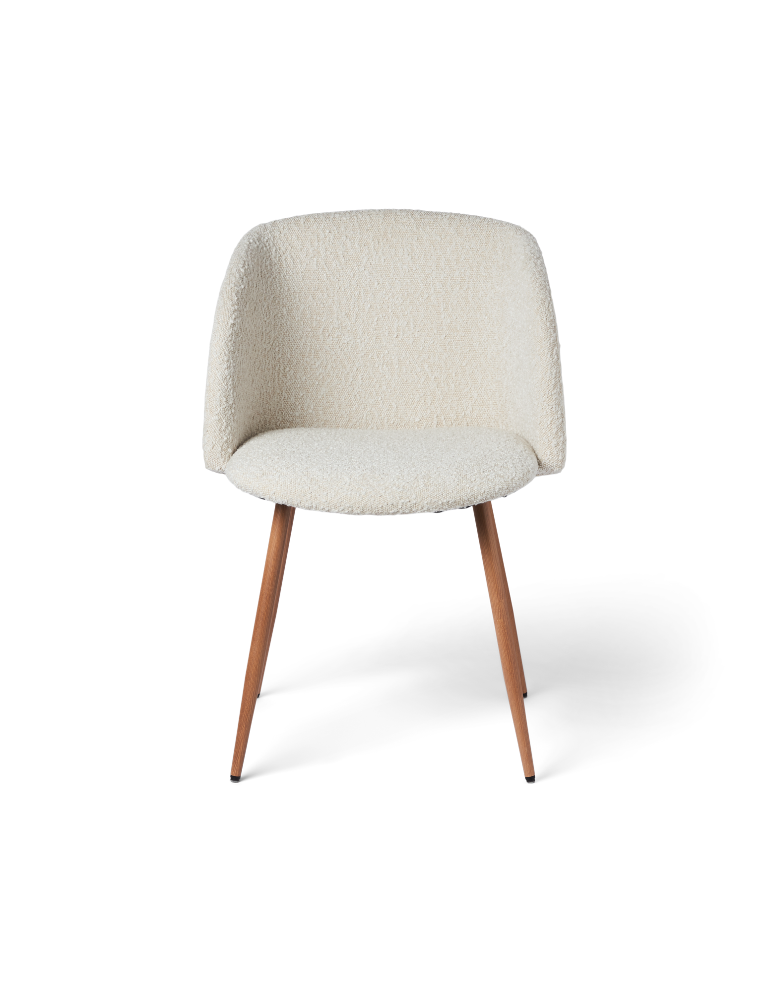 Stol i boucléstof | Jern/polyester/polyurethan. 50 x 42,5 x 81 cm. | Off White