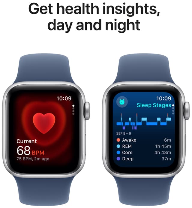 Apple Watch SE 2nd Gen 44mm LTE (Silver Alu/Denim sport band S/M)
