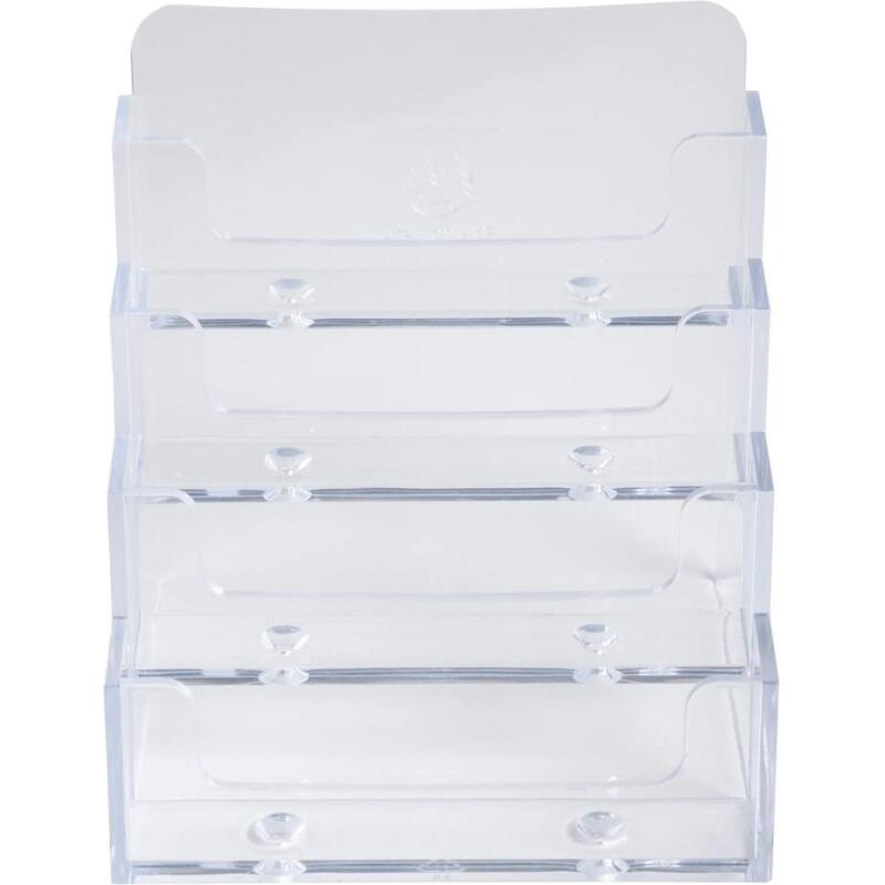 Distributeur de cartes de visite 4 cases - Cristal