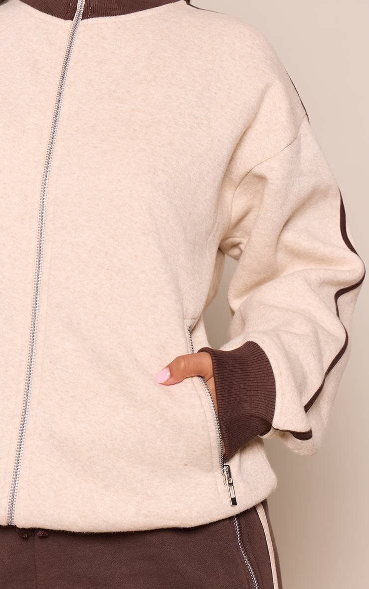 Avoine Sweat-shirt Oversize Petite Avec Zip Contrasté