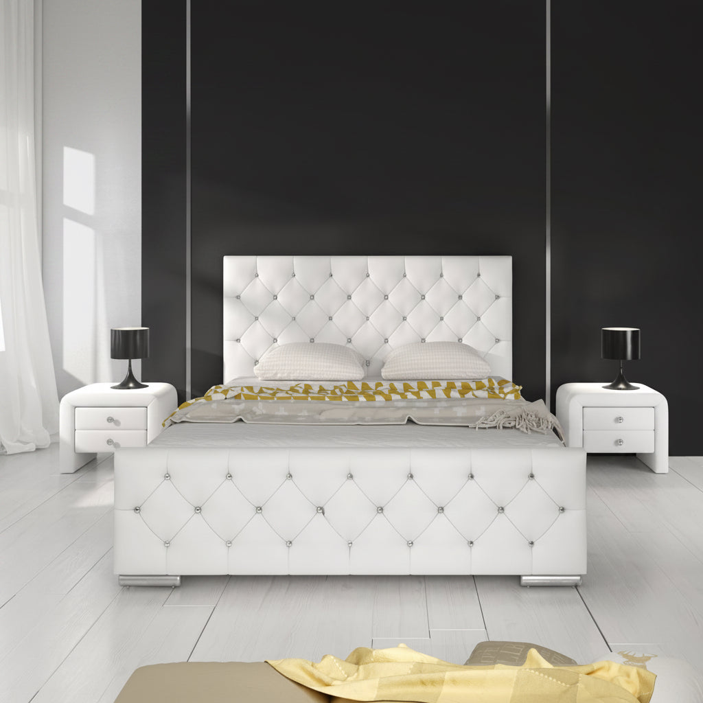 Aventura Diamond - Tweepersoonsbed - Wit - 180x200 cm