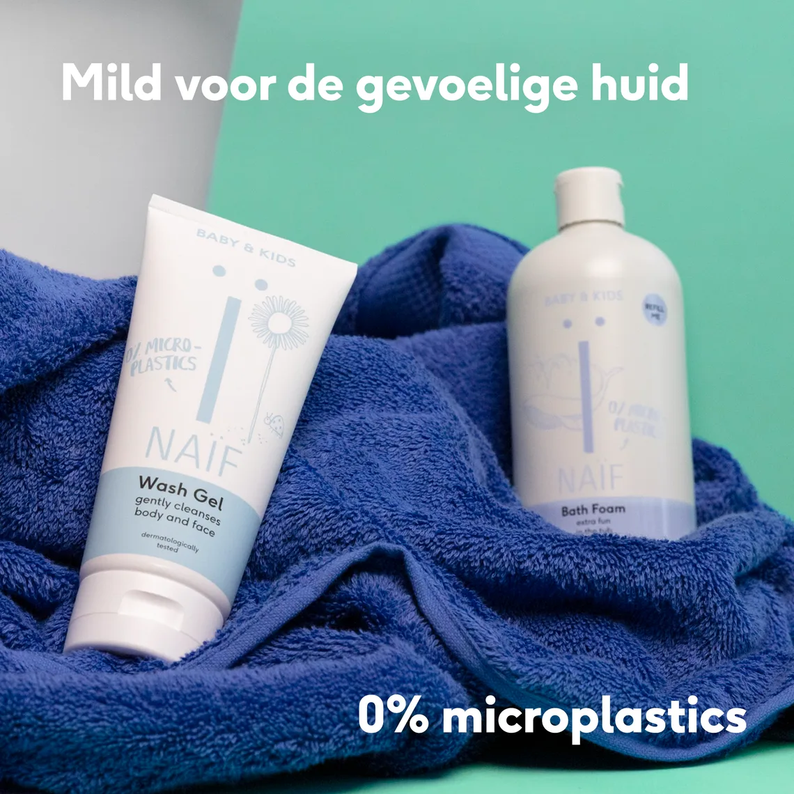 Voordeelset Reinigende Wasgel Pompfles & Navulverpakking voor Baby & Kids 500ml