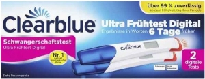 CLEARBLUE Ultra Schwangerschaftstest früh digital, 2 Stück