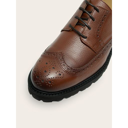S.T. Valentin Lightweight Brogue Derby Sko, Cognac Grained, 45